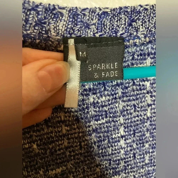 Urban Outfitters Open Front Heathered Blue Cardigan Size Medium - Picture 2 of 3